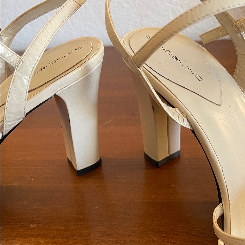 Bandolino Cream Strappy Heels - Picture 8 of 12